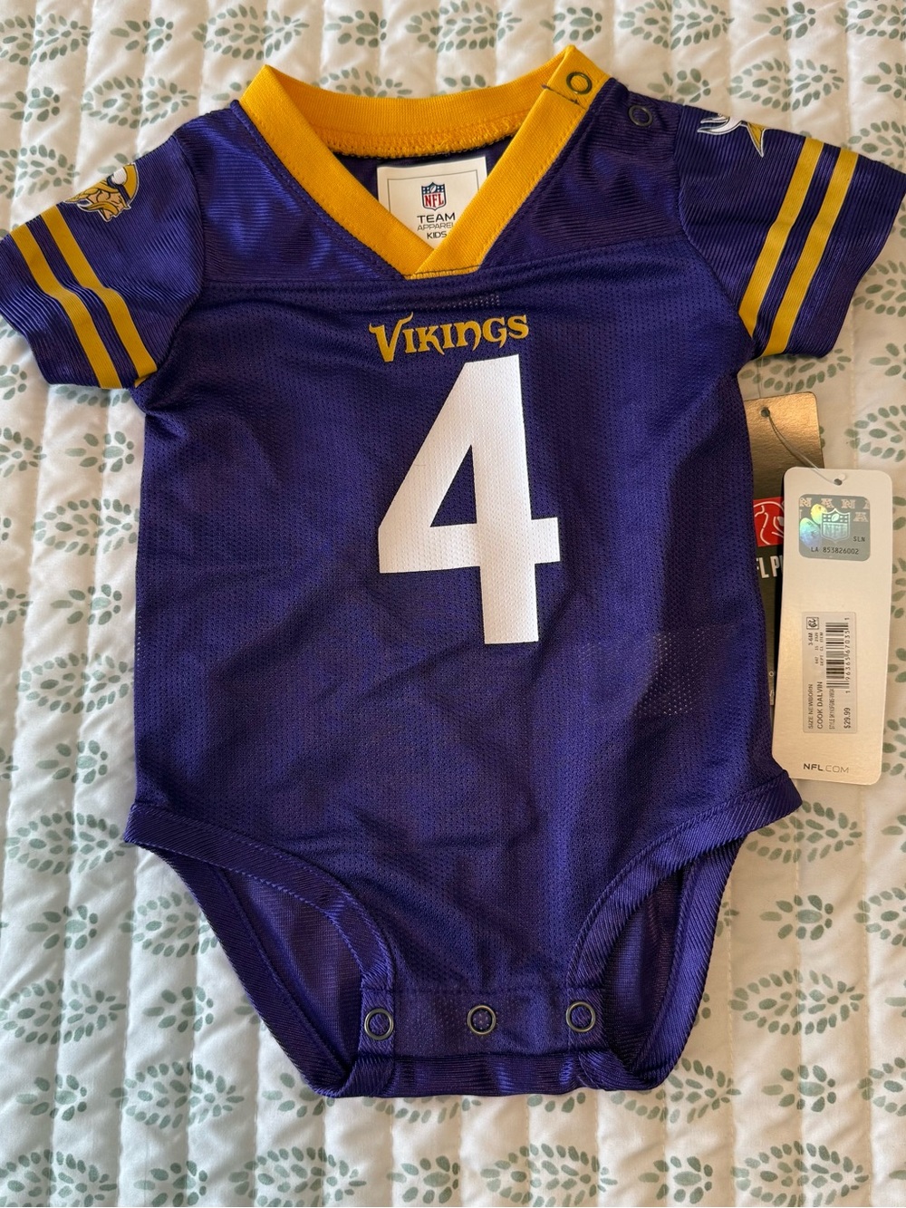 NFL Kids V-Neck Vikings One Piece